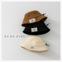 Japanese Harajuku style baby fisherman hat spring and autumn boys and girls outdoor travel sun shade concave shape Western style solid color basin hat