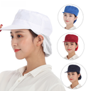 轩之新食品厂专用帽子工作帽白色生产车间无尘工厂防尘网帽工帽女