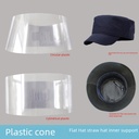 Flat-top straw hat shaped plastic cone basin cap inner support lining cap holder filling adjustable snap-in cap holder