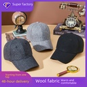 wool plus size baseball cap Korean velvet cap spring and summer men's middle-aged and elderly warm hat