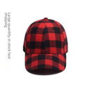 新款韩版黑红格子太阳帽复古棒球帽时尚户外帽子鸭舌帽子批发