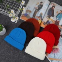 Winter knitted hat melon skin hat men's and women's warm wool hat hip hop yuppie landlord hat cold hat autumn and winter