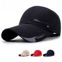 Hat men's Korean version of extended brim baseball cap men's outdoor fishing cap sunshade sports travel hat