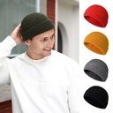 Winter Knitted Melon Skin Hat for Men and Women Warm Wool Hat Pullover Cold Hat Hip-hop Yuppie Local Master Hat Show Face Small