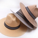 Middle-aged and elderly hat men's summer sunshade straw hat for middle-aged men's top hat sunscreen hat for the elderly sun hat for Father cool hat