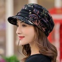 Middle-aged and elderly warm hat children's colorful ethnic style all-match Korean-style cap thickened cold-proof baseball cap shopping cap