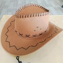 新款时尚鸡皮鹿皮绒骑士西部牛仔帽迷彩布帽旅游遮阳帽批发草帽