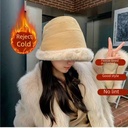 Winter Plush Fisherman Hat Children's Japanese Mongolian Hat Ear Protection Cap Warm Velvet Thickened Cute Stack Cap