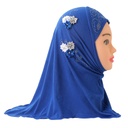 beautiful 2 to 6-year-old girl turban Arab hat six flowers little girl hijab H075