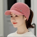 Hat Women's Winter Empty Top Sports Hat No Pressure Hairstyle Plus Velvet Thickened Western Style Warm Knitted Hat Bike Necessary Fashion