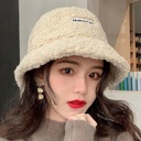 Internet Celebrity Lamb Plush Fisherman Hat Women's Autumn and Winter Korean Style Fashionable Face Small Warm All-match Japanese Style Basin Hat