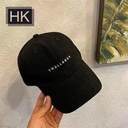 Hat Korean Fashion Letter Embroidered Soft Top Curved Cornice Baseball Cap Men's Outdoor Casual Women's Sunscreen Cap