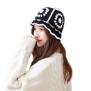 Korean ins Handmade Knitted Hat Fisherman's Hat Wool Hat Vintage Hollow Thin Breathable Basin Hat for Women