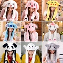 Cute Internet celebrity toy a pinch of long ears moving hat rabbit ears airbag hat children's gift female autumn and winter