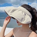 Hat Women's Korean-style Sunscreen Sunshade Cap Shell Fisherman Cap UV-resistant Black Rubber Cool Cap Internet Celebrant Empty Top Hat Hair Band