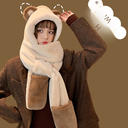 Little Bear Hat Children's Winter Hat Scarf Integrated Gloves Hat Winter Scarf All-match Cute Warm Ear Protection