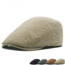 Autumn Beret Men's Corduroy British Vintage Painter Cap Casual Fashion Forward Cap Adjustable sboy Cap