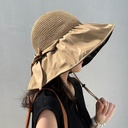 In stock hat female sun protection vinyl summer fisherman hat foldable sun hat vinyl big brim Beach Sun straw hat