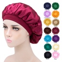 artificial silk nightcap satin elastic narrow edge shower cap hot selling round cap home hair care cap