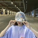 Spring and Summer Hat Women's Casual All-match Korean Style Net Hat Thin Cap Trendy Instagram Sequin Baseball Cap