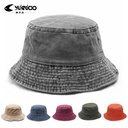 Washed Denim fisherman hat men's and women's Japanese retro summer Korean style versatile face-looking small sun-proof bucket hat basin hat fashion