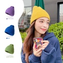 Wool Hat Women's Autumn and Winter Joker Candy Color Knitted Hat Thickened Warm Melon Hat Outdoor Adult Hat