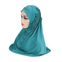 Beautiful Malaysian Girl Scarf Ice Silk Fabric Side Lace Rhinestone Headscarf H027