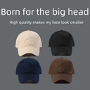 Big Head color baseball cap men's big face autumn and winter soft top Big head circumference deepening peaked cap face-looking small hat for children