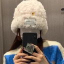 Winter Hat Women's Autumn and Winter Plush Fisherman Hat Warm Furry Thickened Face Small Imitation Rabbit Hair Knitted Hat