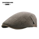 Big head circumference herringbone beret men plus velvet hot sboy cap autumn and winter warm cap