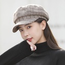 Autumn and winter women's hat fashion octagonal cap female British Korean Japanese Beret fashion simple cap