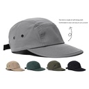 Tide Hat Men's and Women's Sunshade Five-Page Cap Japanese Solid Color Street Buckle Mountaineering Outdoor Beach Baseball Cap