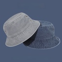 Washed Denim Fisherman Hat Men's and Women's Japanese Style Retro Summer Korean Style All-match Face Shining Small Sunshade Bucket Hat Basin Hat Trendy