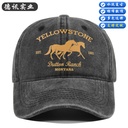 Graffiti print baseball cap YELLOWSTONE printing cap yellow baseball cap pattern color custom cap