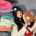 Japanese style student hat female autumn and winter high-looking ins thick knitted wool hat versatile loose big head circumference cold hat