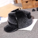 Hat Men's Autumn and Winter Middle-aged and Elderly Imitation Mink Hair Duck Cap Forward Cap Warm Ear Protection Fur Hat for the Elderly