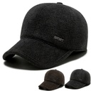 Hat Men's Winter Middle-aged and Elderly Warm Woolen Baseball Cap Autumn and Winter Middle-aged Dad Ear Protection Cap