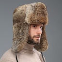 Imitation Rabbit Hair Lei Feng Hat Men's Winter Middle-aged and Elderly Northeast Fur Hat Warm Outdoor Thickened Ear Protector Dad Hat