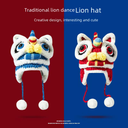 Original handmade Chinese style lion hat tiger hat parent-child autumn and winter warm wool hat Year Tiger children's hat