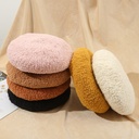 Korean style autumn and winter beret Women's British style retro beret cute artistic plush hat in stock