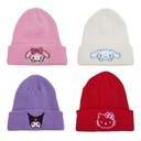 Cute Cartoon Sanrio Embroidered Knitted Hat Yugui Dog Wool Hat Kulomi Pullover Hat Cat Warm Hat