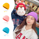 Knitted Hat Women's Winter Out-of-house Warm Pelt Hat Wool Hat Thickened Solid Color All-match Couple Pullover Cap