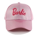 Laser Colorful Barbie Barbie Powder Baseball Cap ins Korean Style Fashion Cute Embroidered Curved Cap