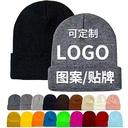 Keding LOGO Knitted Hat Solid Color Acrylic Light Edition Wool Hat Autumn and Winter Men's and Women's Knitted Hat Street Dance Pullover Hat