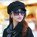 Woolen octagonal hat autumn and winter Yang Mi same style versatile fashion warm peaked cap factory self-selling