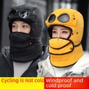 Korean Style Women's Winter Warm Thickened Glasses Lei Feng Cap Cycling Windproof Winter Outdoor Youth Ear Protection Hat