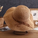 Straw Hat Fisherman Hat Big Rim Hat Sunshade Hat Folding Sun Hat Beach Hat Straw Hat Women Sunscreen Summer Hat