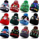 jacquard LED Christmas wool hat autumn and winter warm knitted Christmas hat