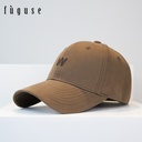 Four Seasons Simple Letter Hard Top Curved Eaves Baseball Hat Men's and Women's Fashion Brand Couple Casual Face Showing Small Sunshade Cap