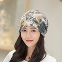 Spring and summer bag turtle cap fashion printing pile bald chemotherapy cap thin pregnant women's moon cap children's